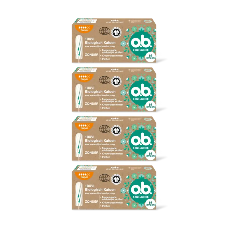o.b. Organic cotton tampons super 4-pack