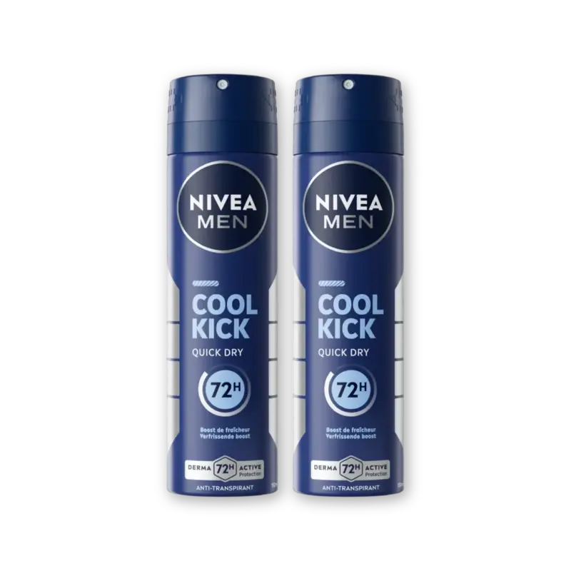 NIVEA Men cool kick anti transpirant spray 2pk