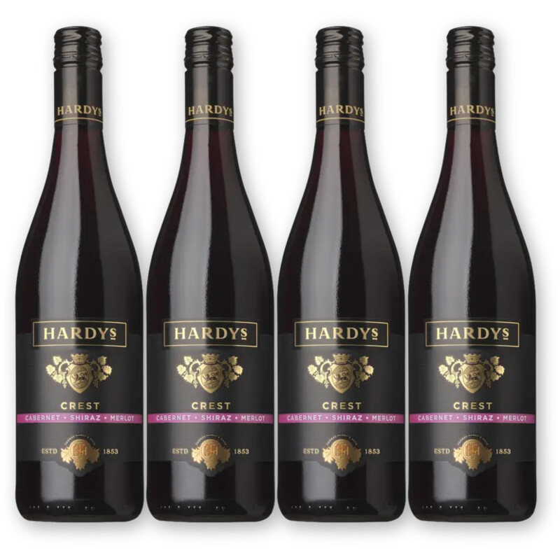 Hardys Hardys Cab Shiraz Merlot 4 flessen