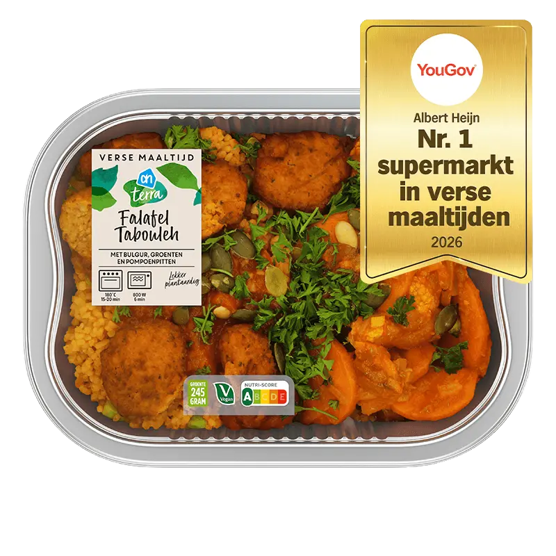 AH Terra Verse maaltijd falafel tabouleh