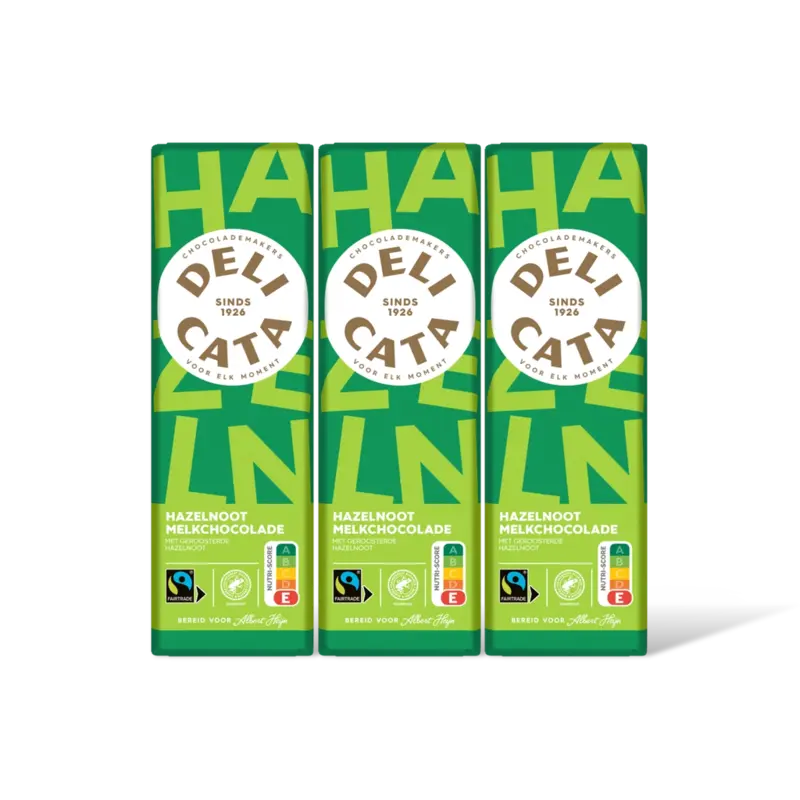 Reep melkchocolade hazelnoot 3-pack