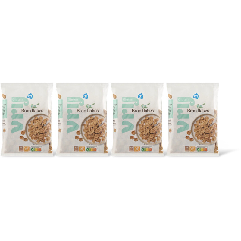AH Glutenvrij Vezelrijke bran flakes 4-pack