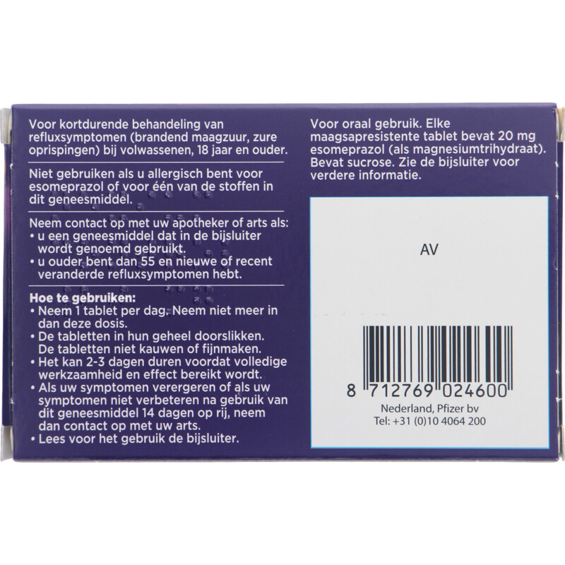 Een afbeelding van Nexium Control voor brandend maagzuur