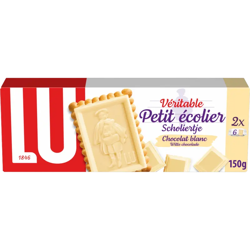 LU Scholiertje witte chocolade