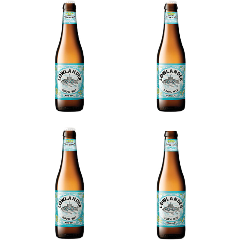 Een afbeelding van Lowlander 0.00% wit 4-pack