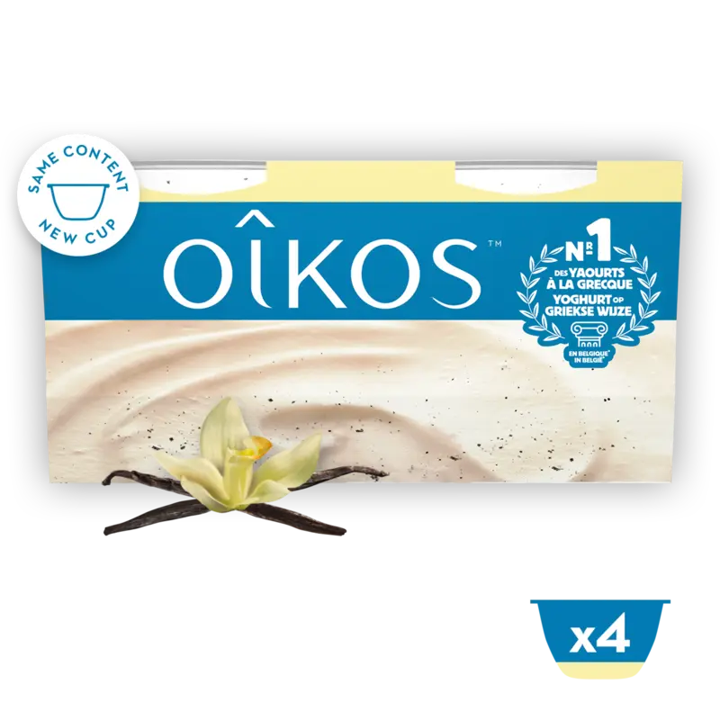 Danone Oikos Greek yoghurt vanille bel
