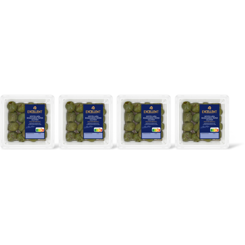 AH Excellent Nocellara rozemarijn peper olijven 4-pck