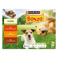 Bonzo Maaltijdzakjes in saus rund, kip, lam