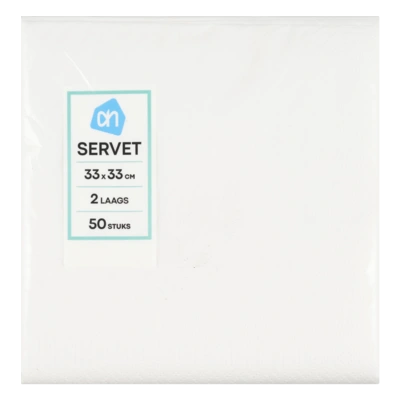 pdp-image-AH Servetten 2-laags 33x33 cm wit