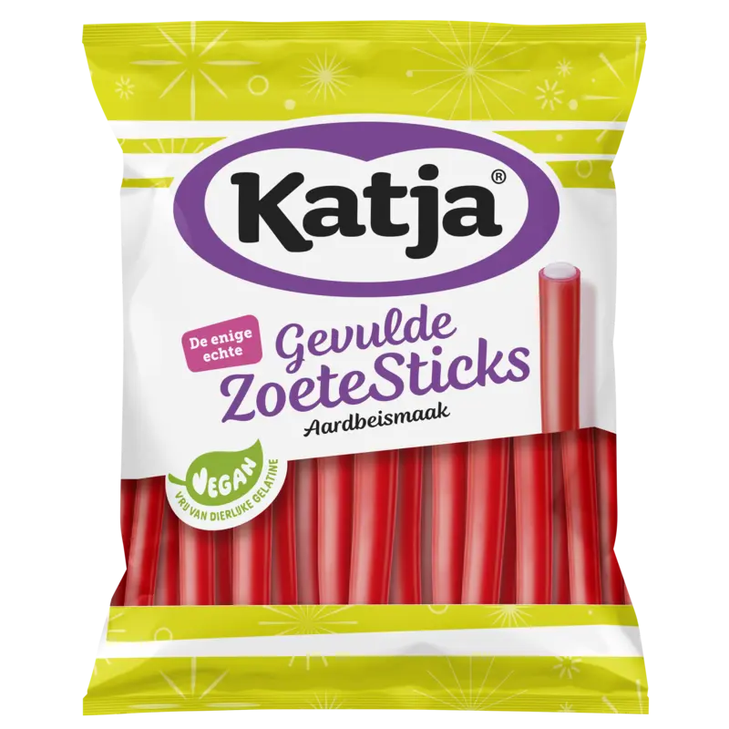 Katja Gevulde zoete sticks aardbei
