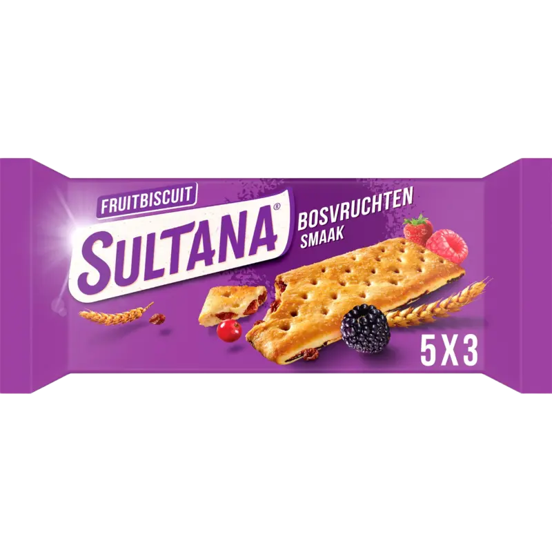 Fruitbiscuit Bosvruchten koek
