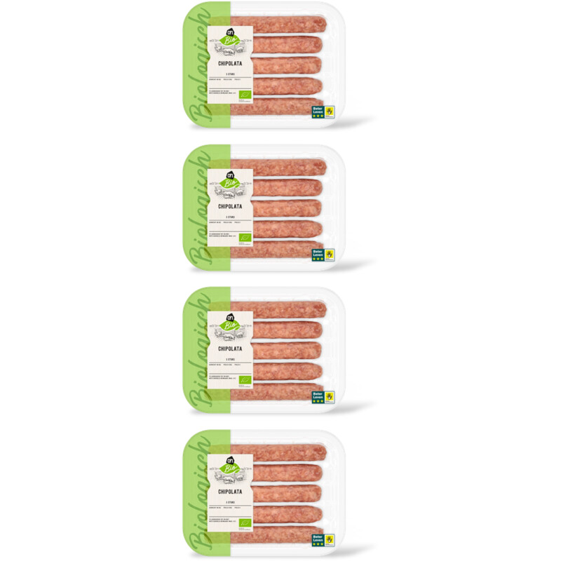 AH Biologisch Varkenschipolata 4-pack