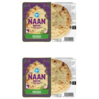 Een afbeelding van AH Mini naanbrood knoflook koriander 2-pack