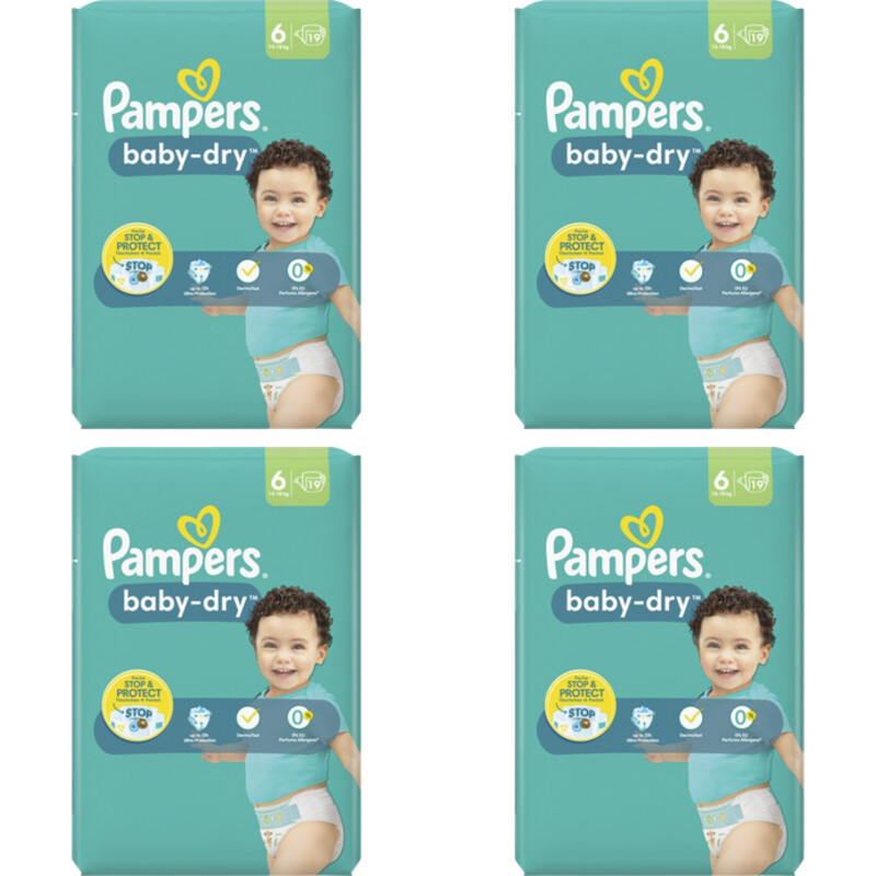 Een afbeelding van Pampers Baby dry luiers maat 6 4-pack
