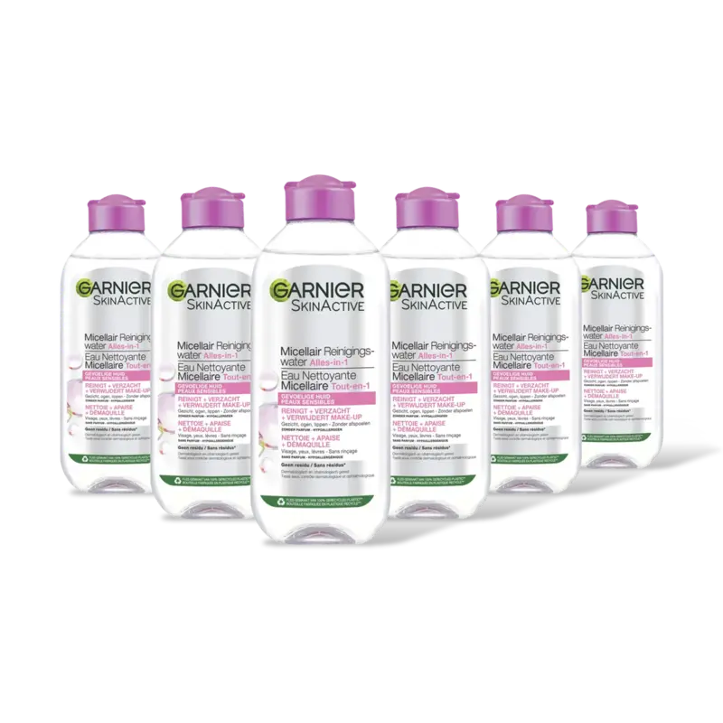 Garnier Gevoelig huid micellair reinigingwtr 6pk