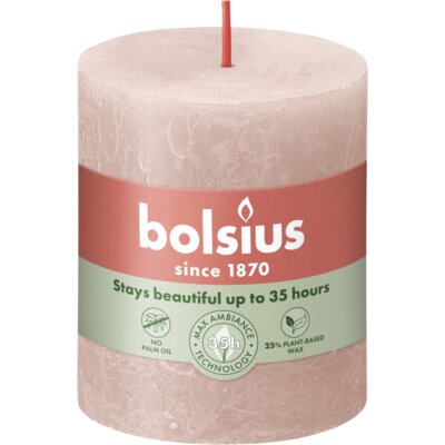 pdp-image-Bolsius Rustieke kaars 8cm misty pink