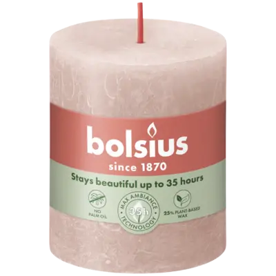 pdp-image-Bolsius Rustieke kaars 8cm misty pink