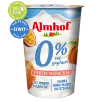 Almhof 0% vet yoghurt perzik-maracuja