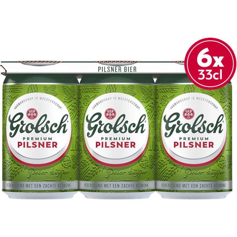 Een afbeelding van Grolsch Premium pilsner bier 6-pack
