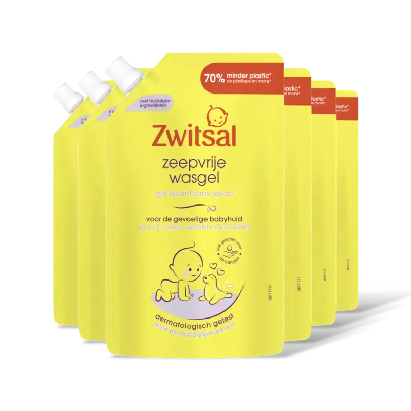 Baby zeepvrije wasgel navulpak 6-pack