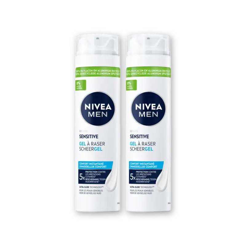 NIVEA Men sensitive scheergel 2-pack