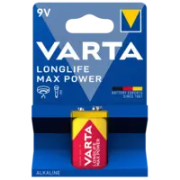 Varta Longlife max power 9V alkaline batterij