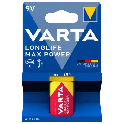 pdp-image-Varta Longlife max power 9V alkaline batterij