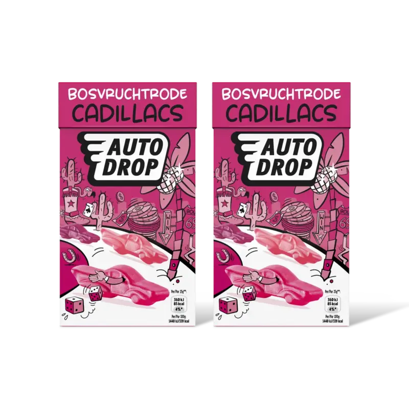 Autodrop Bosvruchtrode cadillacs 2-pack