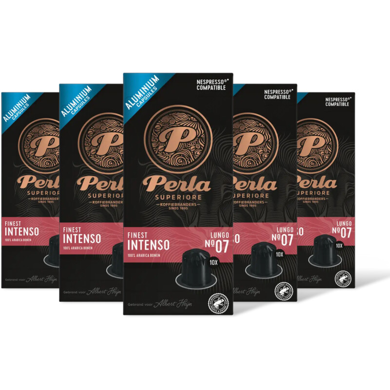 Perla Superiore Finest intenso lungo capsules 5-pack