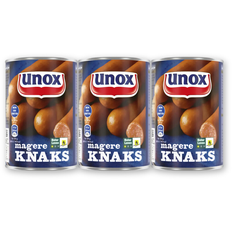 Unox Magere knaks 3-pack