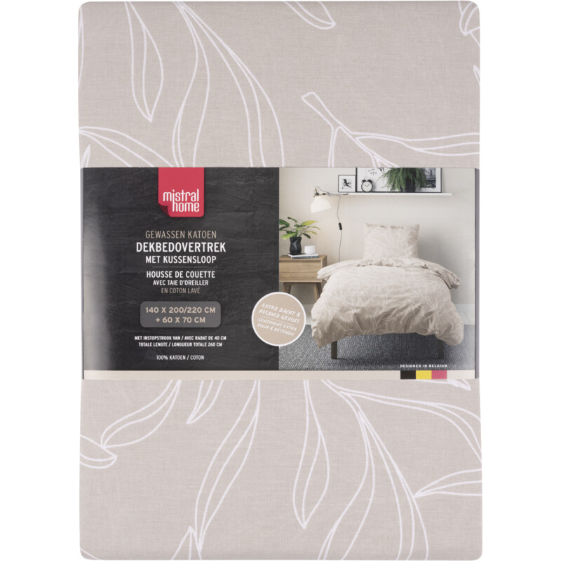 Tutti Mistral Home Dekbedovertrek subtiele bloem 140x200cm