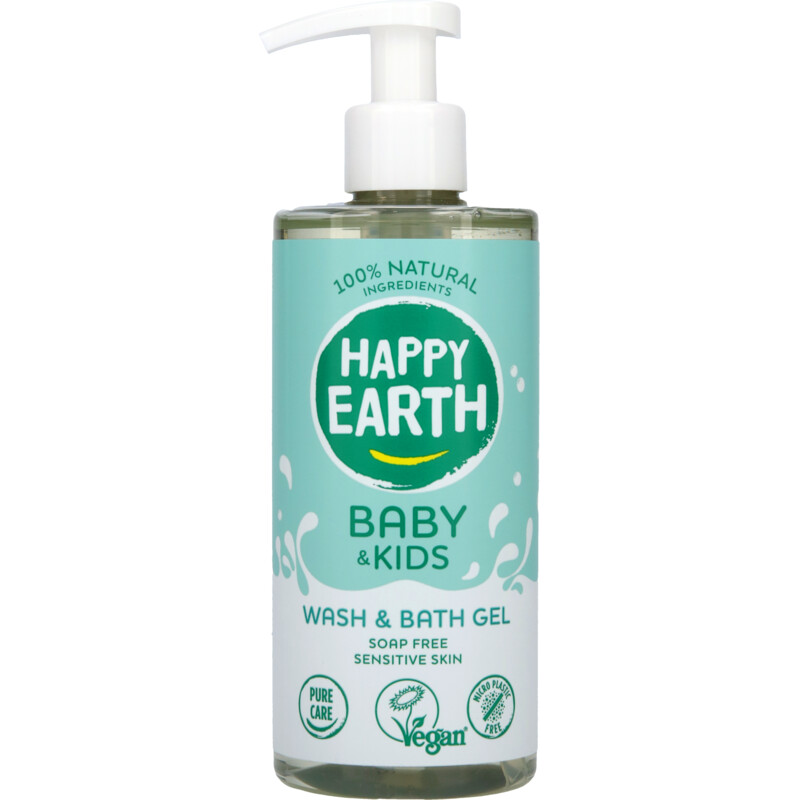 Een afbeelding van Happy Earth Baby & kids was & bad gel zeepvrij