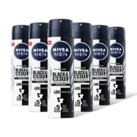 NIVEA Men black & white original deo spray 6pk
