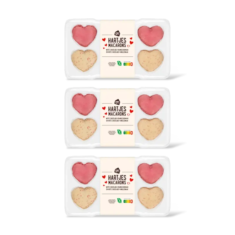 Hartjes macarons 3-pack