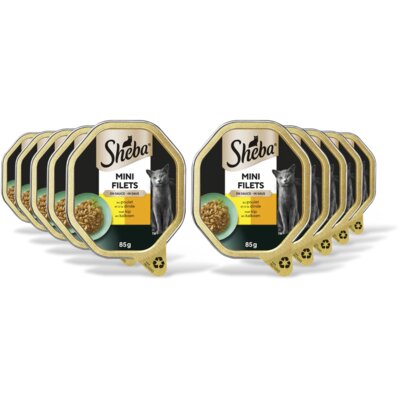pdp-image-Sheba Mini filets n saus kip & kalkoen 10-pack