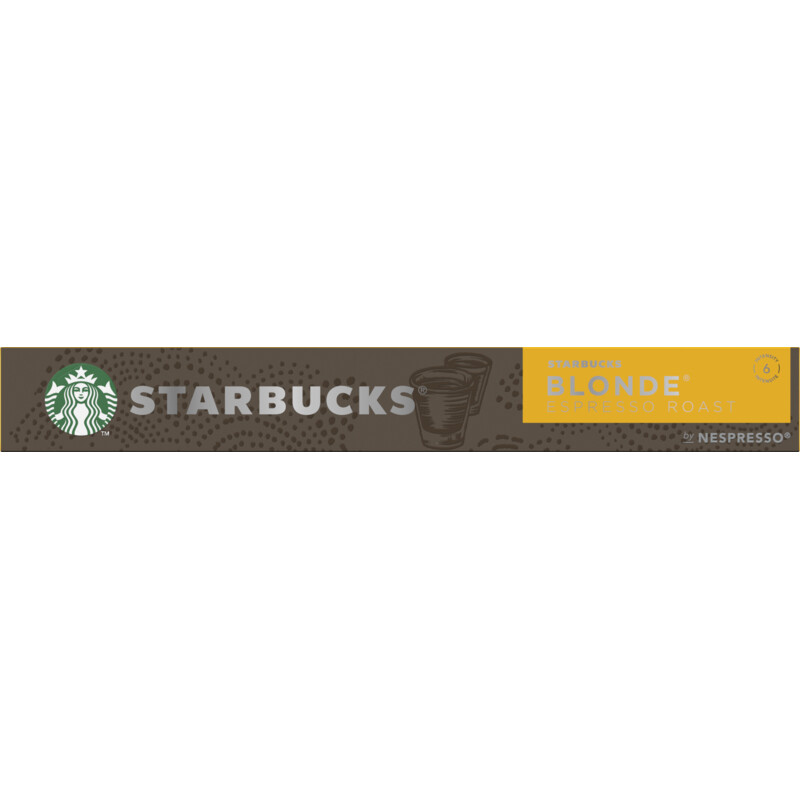 Een afbeelding van Starbucks Nespresso blonde espresso roast capsules