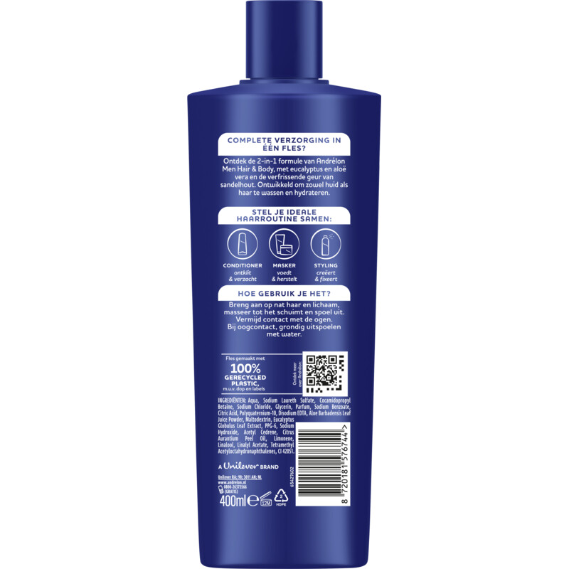 Een afbeelding van Andrélon Men hair & body shampoo