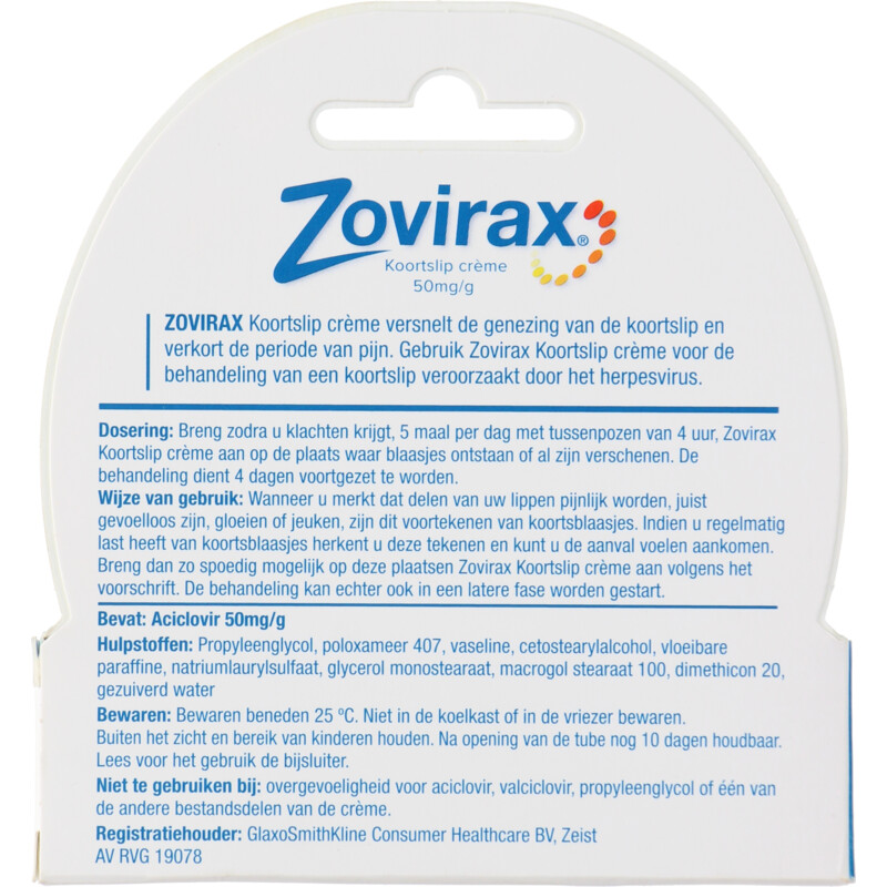 Een afbeelding van Zovirax Koortslip crème