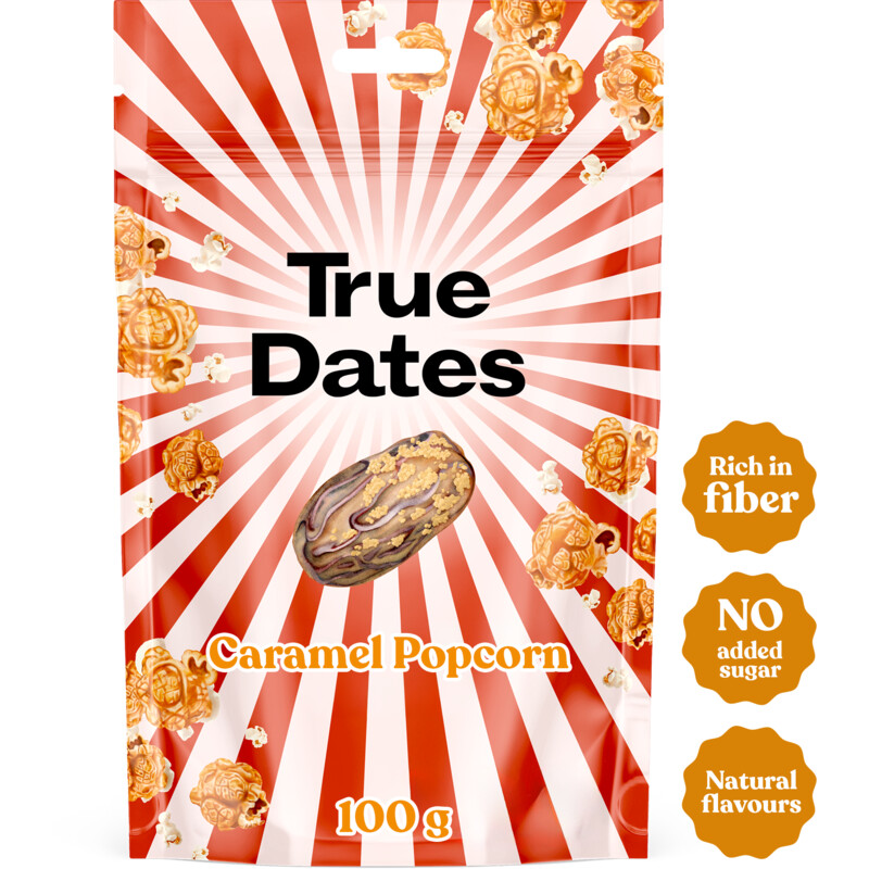 True Dates Caramel popcorn