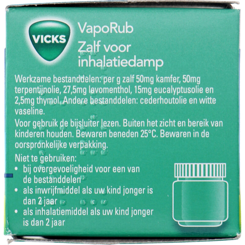 Een afbeelding van Vicks VapoRub zalf voor inhalatiedamp