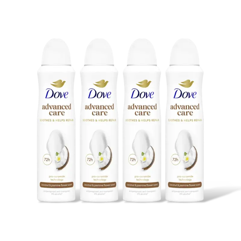 Dove Coco & jasmine deodorant spray 4-pack