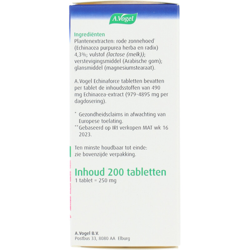 Een afbeelding van A.Vogel Echinaforce weerstand* tabletten