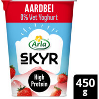Een afbeelding van Arla Skyr aardbei yoghurt 0% vet