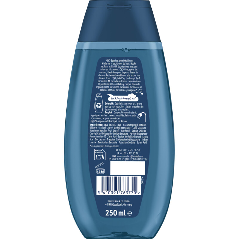 Een afbeelding van Schwarzkopf Kids blauw shampoo