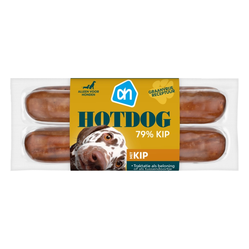 Hotdog met kip