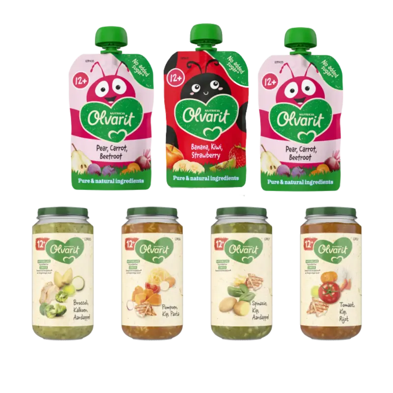 Olvarit Weekmenu groente/knijpfruit 12m+
