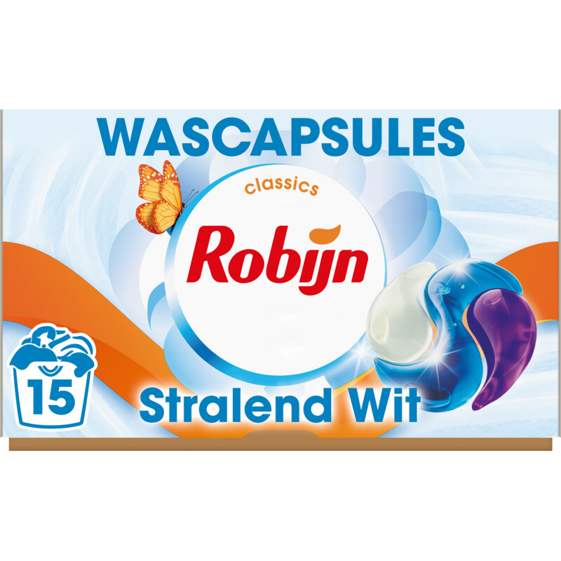 Een afbeelding van Robijn 3-in-1 Wascapsules stralend wit
