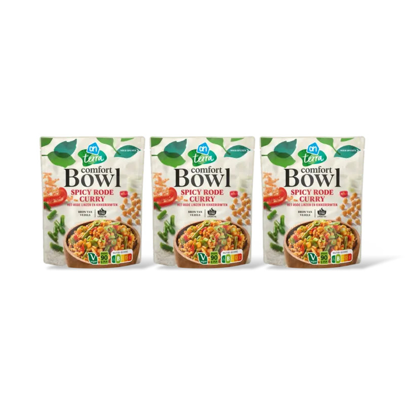 AH Terra Comfort bowl spicy rode curry 3-pack