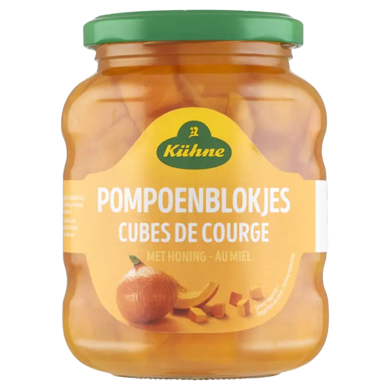 Pompoenblokjes met honing