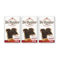 De Ruijter Chocoladehagel puur 3-pack